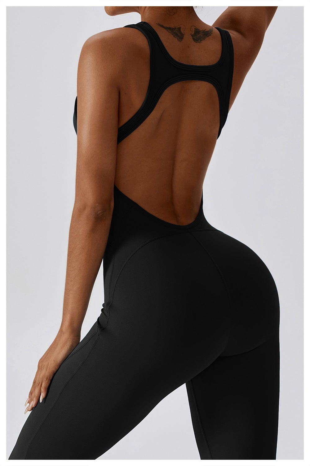 Valantomode | Women's Backless Flared Jumpsuit with Tummy Control