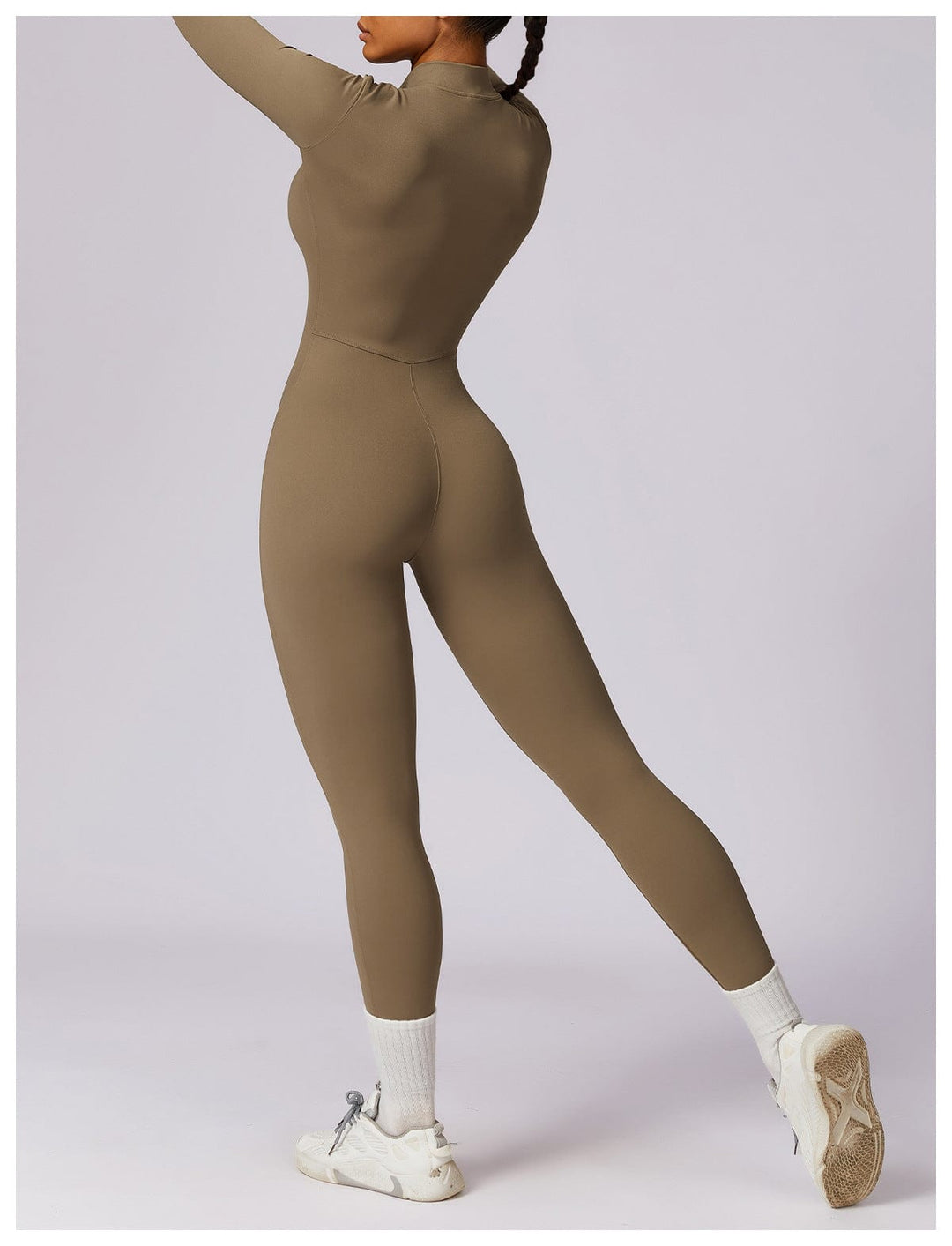 Valantomode | Full Shaping One-Piece Sports Jumpsuit with Front Zipper