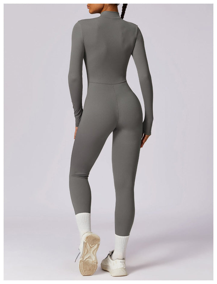 Valantomode | Full Shaping One-Piece Sports Jumpsuit with Front Zipper