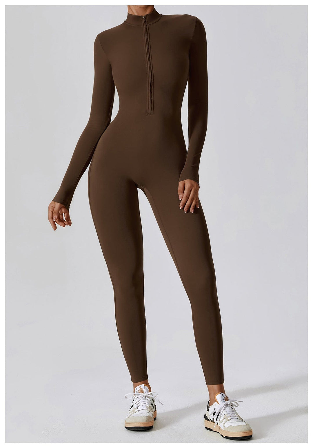 Valantomode | Full Shaping One-Piece Sports Jumpsuit with Front Zipper