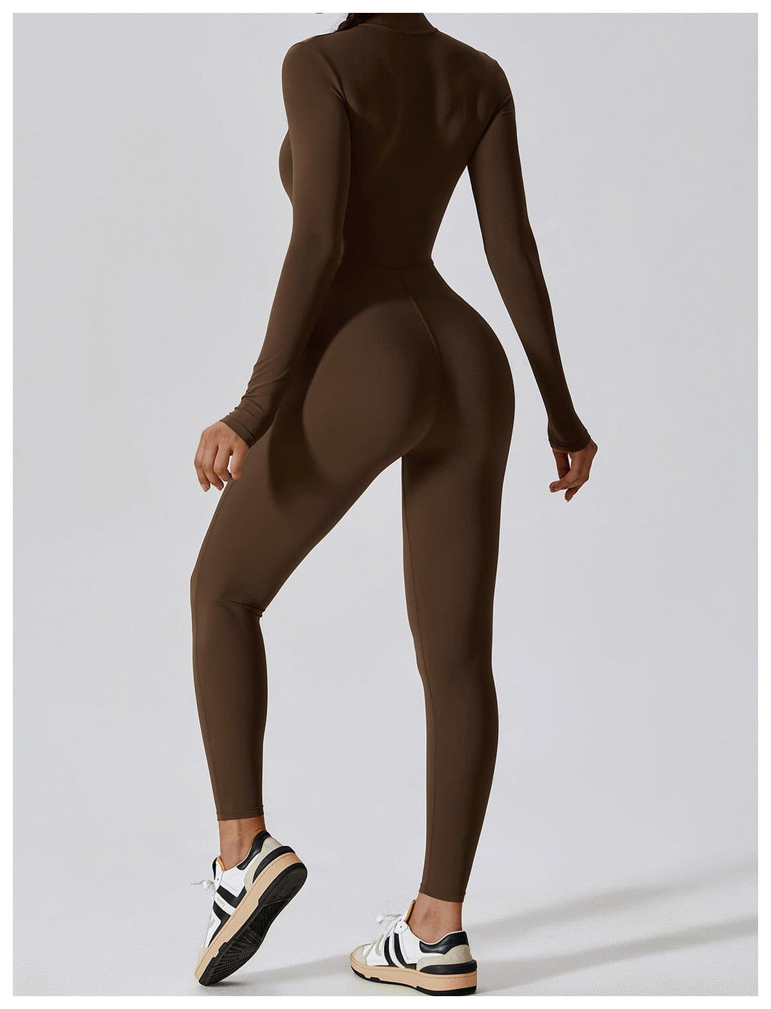 Valantomode | Full Shaping One-Piece Sports Jumpsuit with Front Zipper