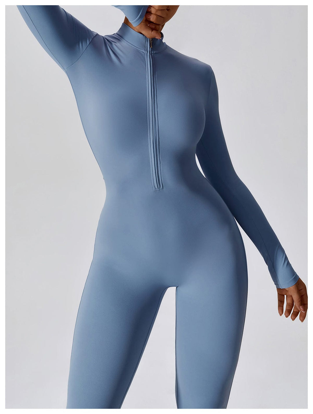 Valantomode | Full Shaping One-Piece Sports Jumpsuit with Front Zipper