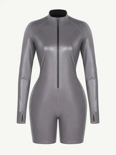Valantomode | Front Zipper Long Sleeve Shaping Sauna Suit