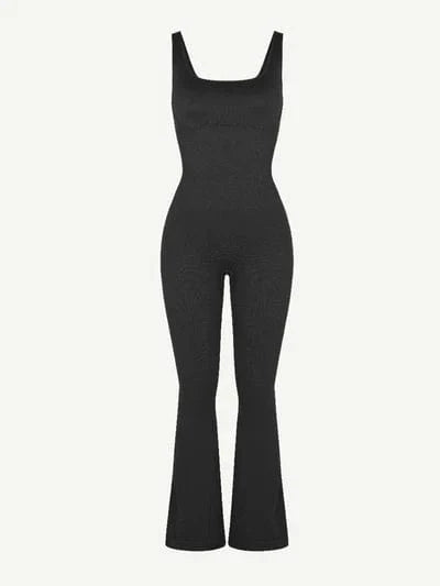 Valantomode | Flared Jumpsuit with Low Back and Tummy Control