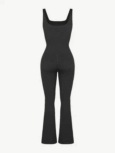 Valantomode | Flared Jumpsuit with Low Back and Tummy Control