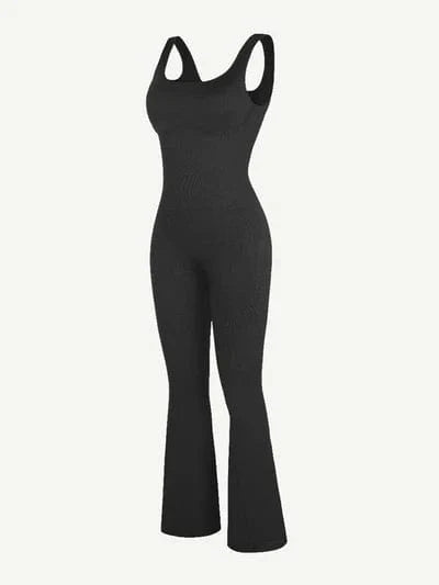 Valantomode | Flared Jumpsuit with Low Back and Tummy Control