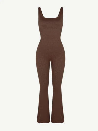 Valantomode | Flared Jumpsuit with Low Back and Tummy Control