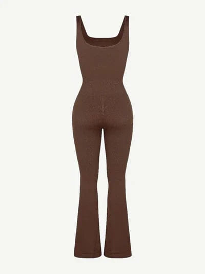 Valantomode | Flared Jumpsuit with Low Back and Tummy Control