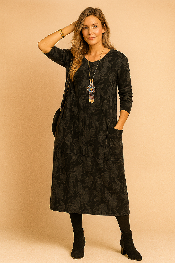 Valantomode | Stylish Winter Dress with Chic Pockets for Everyday Wear