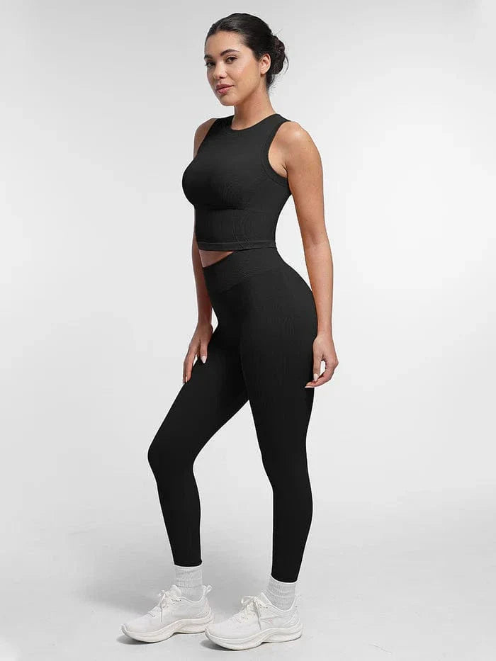 Valantomode | Double-Layer Seamless Shaping Yoga Leggings for a Bum Lift
