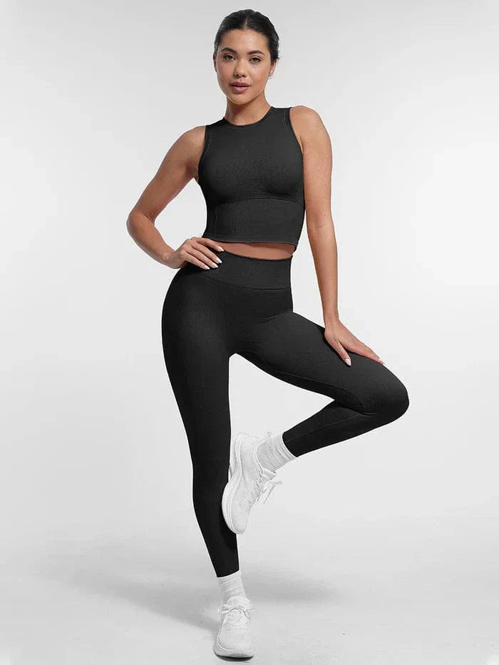 Valantomode | Double-Layer Seamless Shaping Yoga Leggings for a Bum Lift