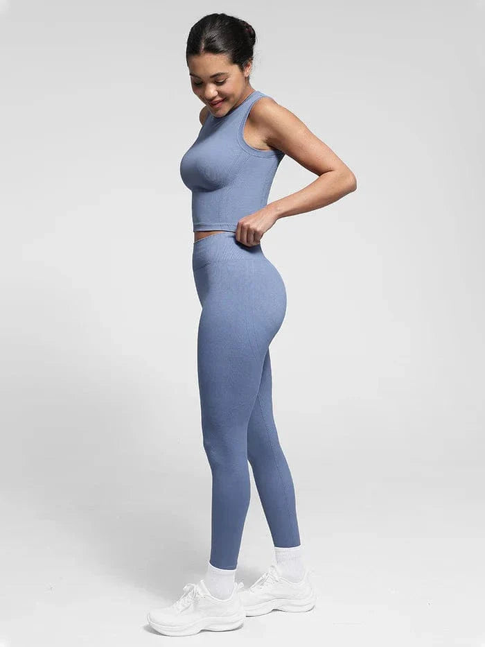 Valantomode | Double-Layer Seamless Shaping Yoga Leggings for a Bum Lift
