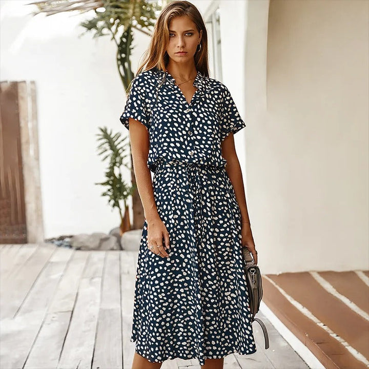 Valantomode | Dress Printed Summer Fashion
