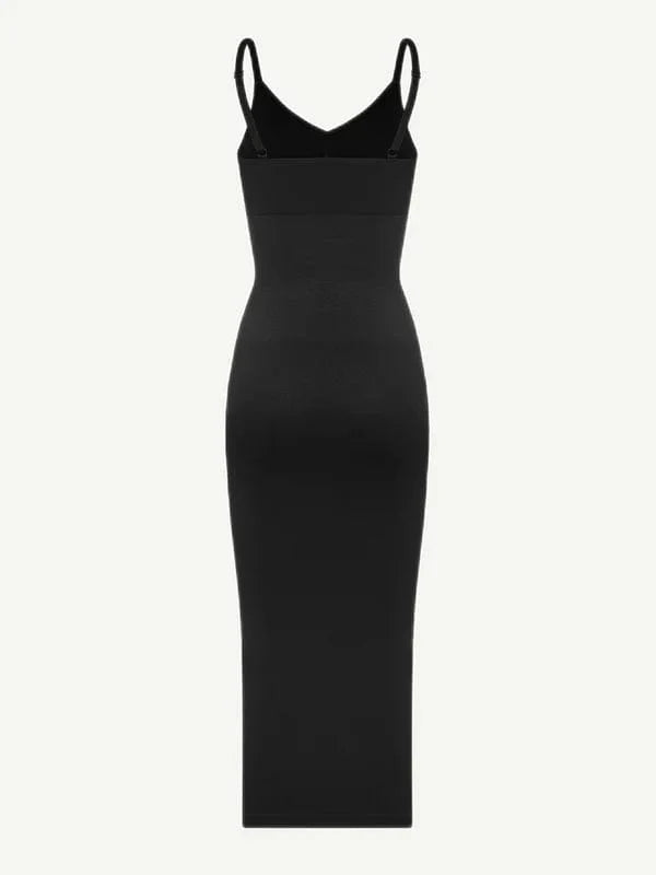 Valantomode | Spaghetti Strap V-Neck Bodycon Midi Dress