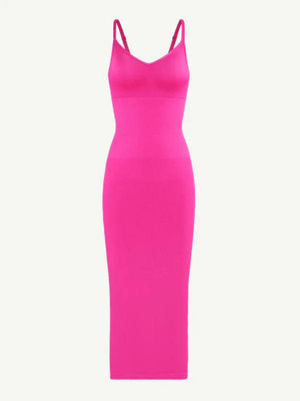 Valantomode | Spaghetti Strap V-Neck Bodycon Midi Dress