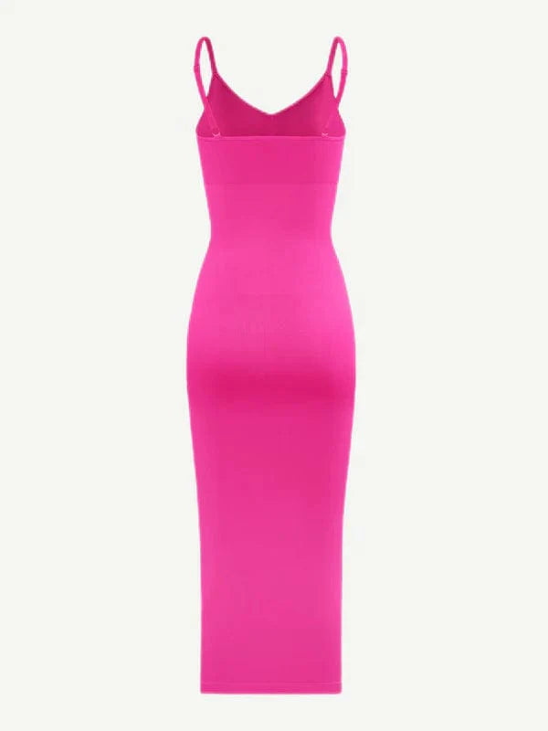 Valantomode | Spaghetti Strap V-Neck Bodycon Midi Dress