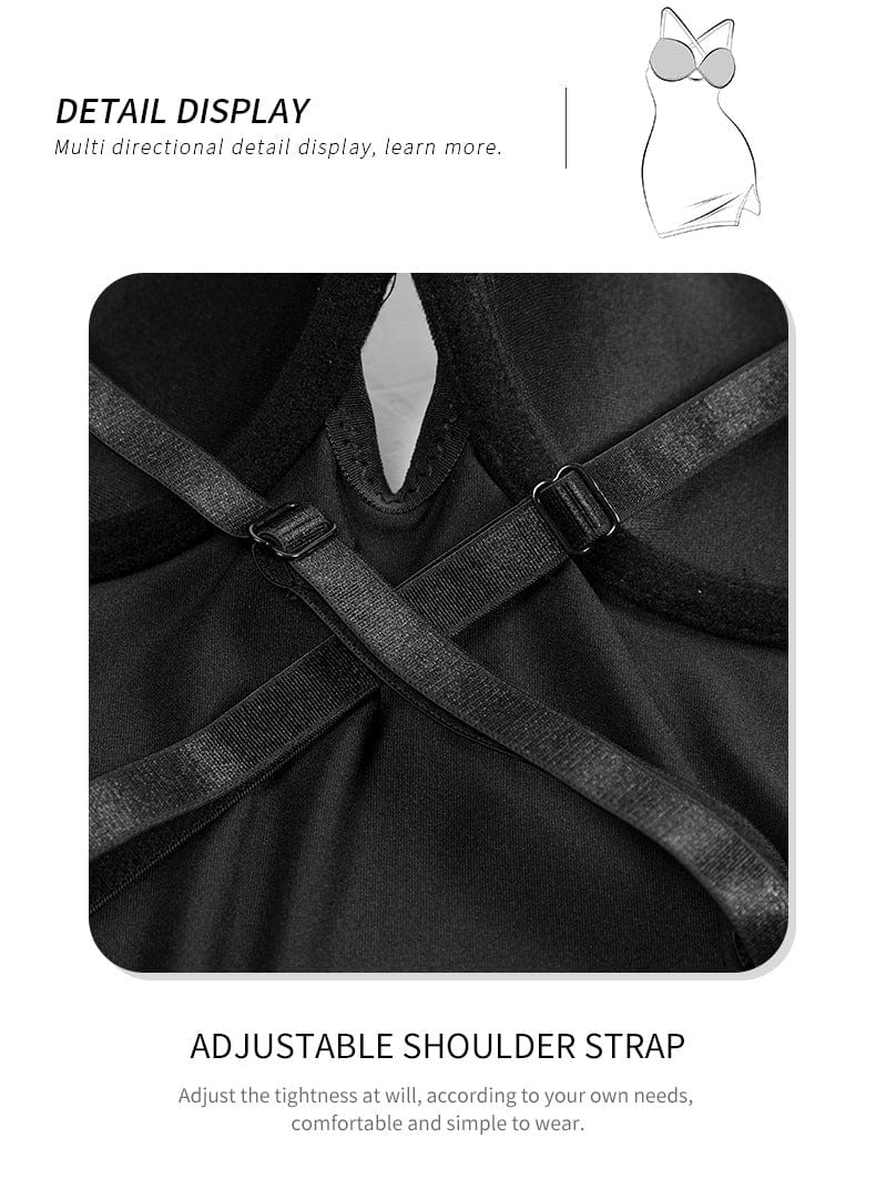 Valantomode | Curve-Hugging Mini Slip Dress with Built-In Bra and Slimming Side Slits | Shapewear for a Flattering Fit