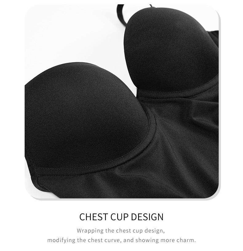 Valantomode | Women's Sculpting Mini Slip Dress with Built-In Bra and Tummy Control