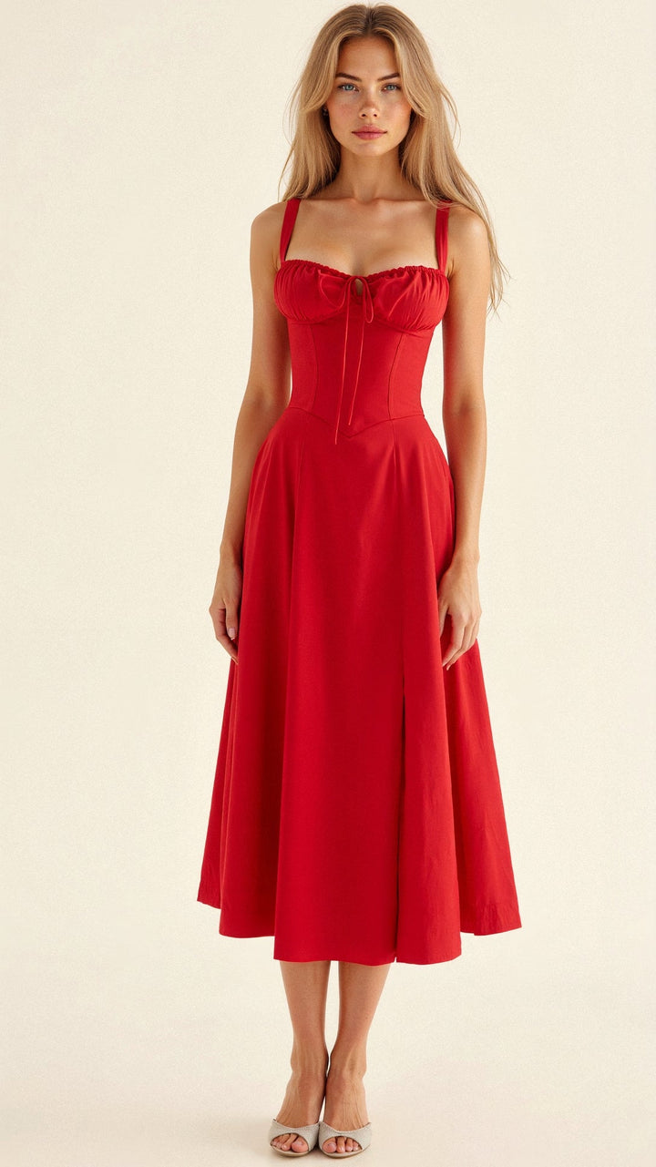 Valantomode | Chic Bustier Waist Dress for Trendy Women