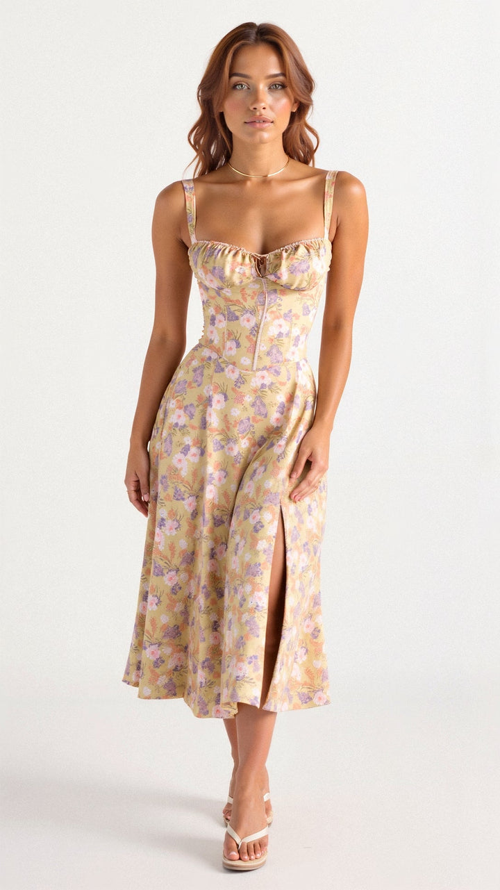 Valantomode | Chic Bustier Waist Dress for Trendy Women