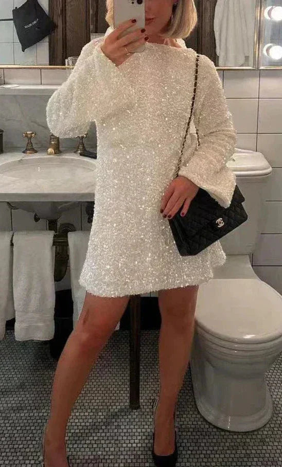 Valantomode | Shimmering Glitter Cocktail Dress Perfect for Night Out