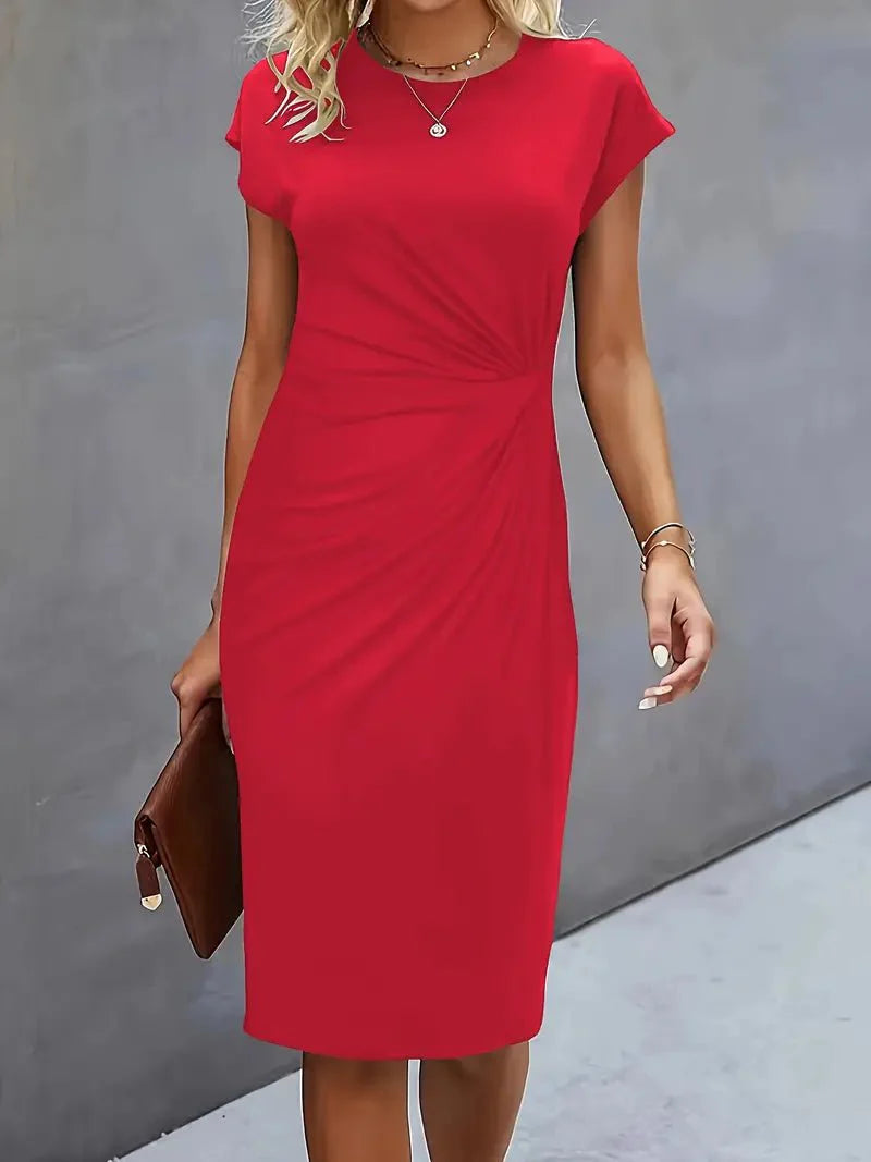 Valantomode | Lightweight Women's Round Neck Celebration Dress for Events