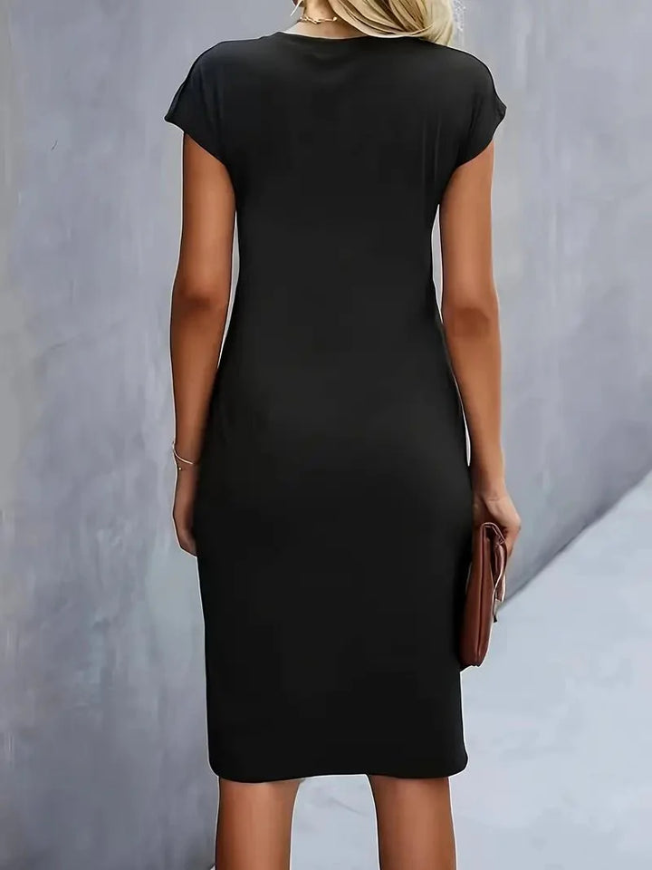 Valantomode | Lightweight Women's Round Neck Celebration Dress for Events