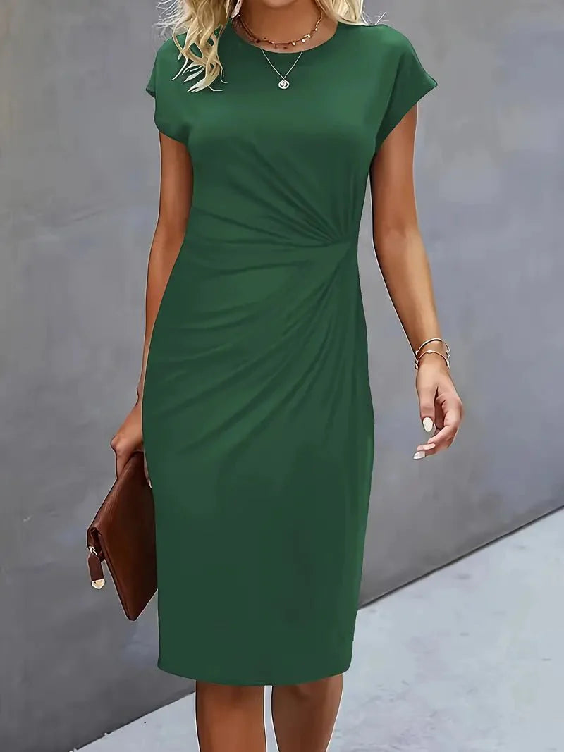 Valantomode | Lightweight Women's Round Neck Celebration Dress for Events