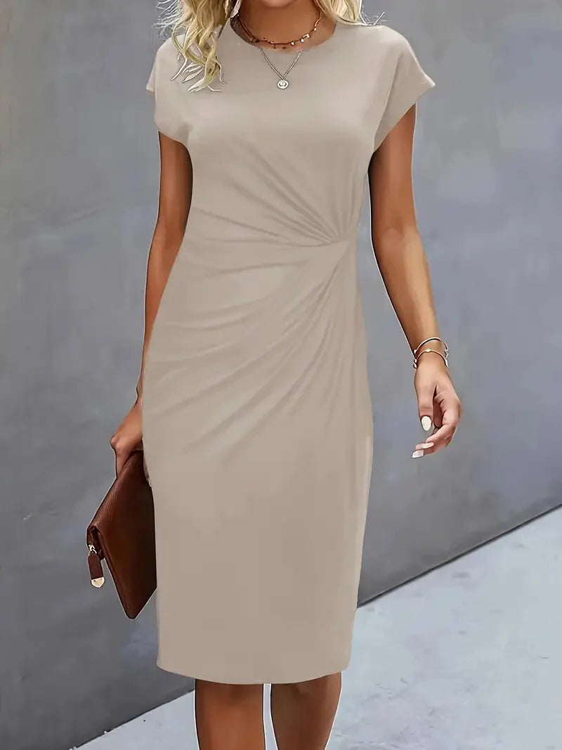 Valantomode | Lightweight Women's Round Neck Celebration Dress for Events