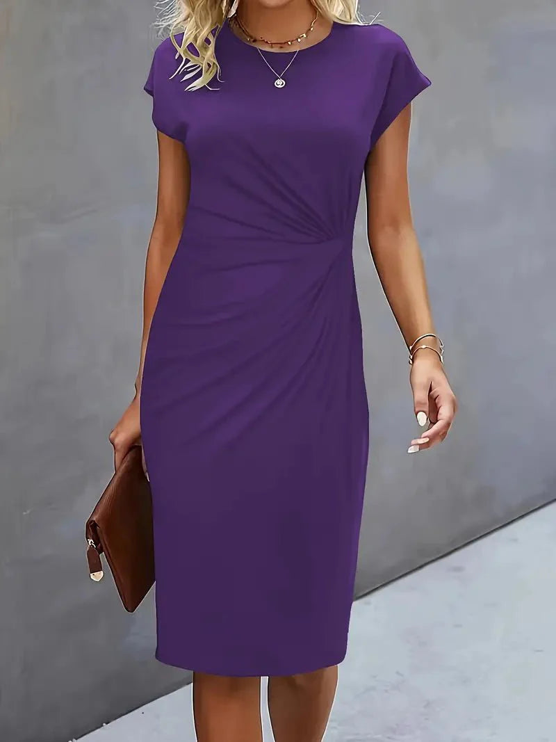Valantomode | Lightweight Women's Round Neck Celebration Dress for Events