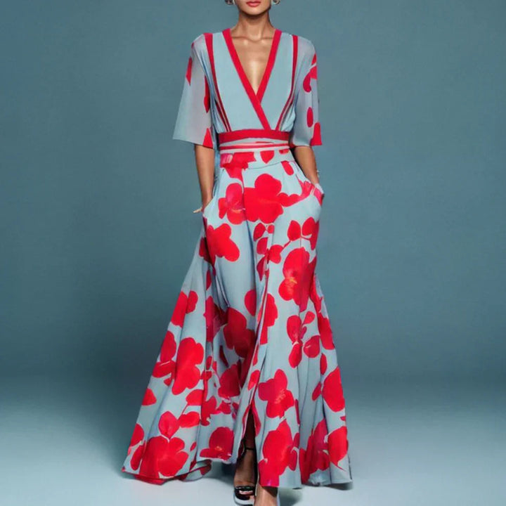 Valantomode | Trendy Floral Maxi Dress Perfect for Summer Events