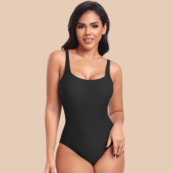 Valantomode | Low-Back Slimming One-Piece Swimsuit with Integrated Chest Padding