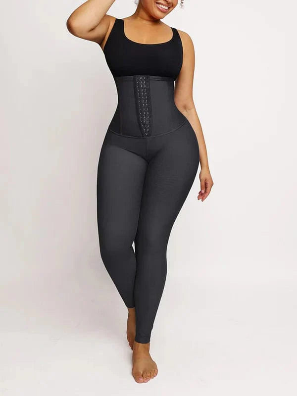 Valantomode | High-Waisted Denim Tummy Control Shaping Pants