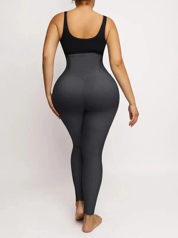 Valantomode | High-Waisted Denim Tummy Control Shaping Pants