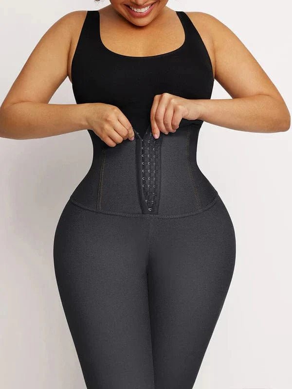 Valantomode | High-Waisted Denim Tummy Control Shaping Pants