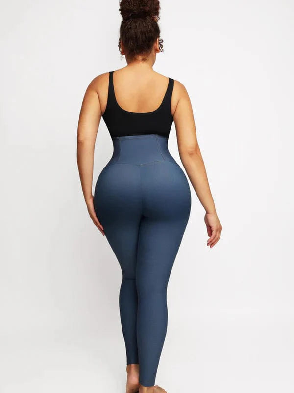 Valantomode | High-Waisted Denim Tummy Control Shaping Pants