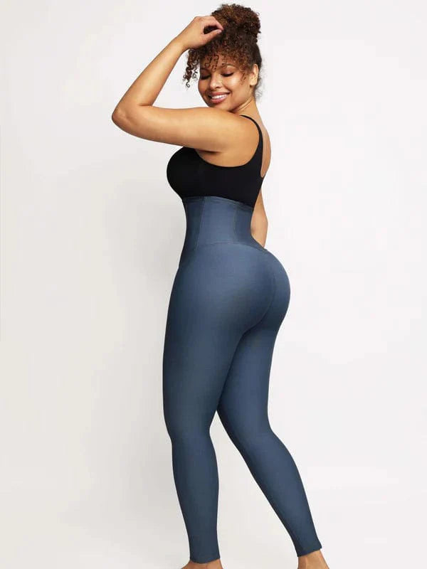 Valantomode | High-Waisted Denim Tummy Control Shaping Pants