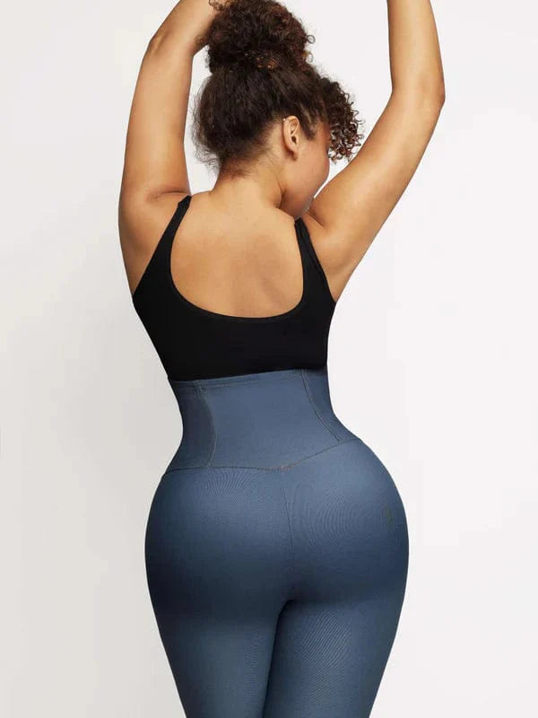 Valantomode | High-Waisted Denim Tummy Control Shaping Pants
