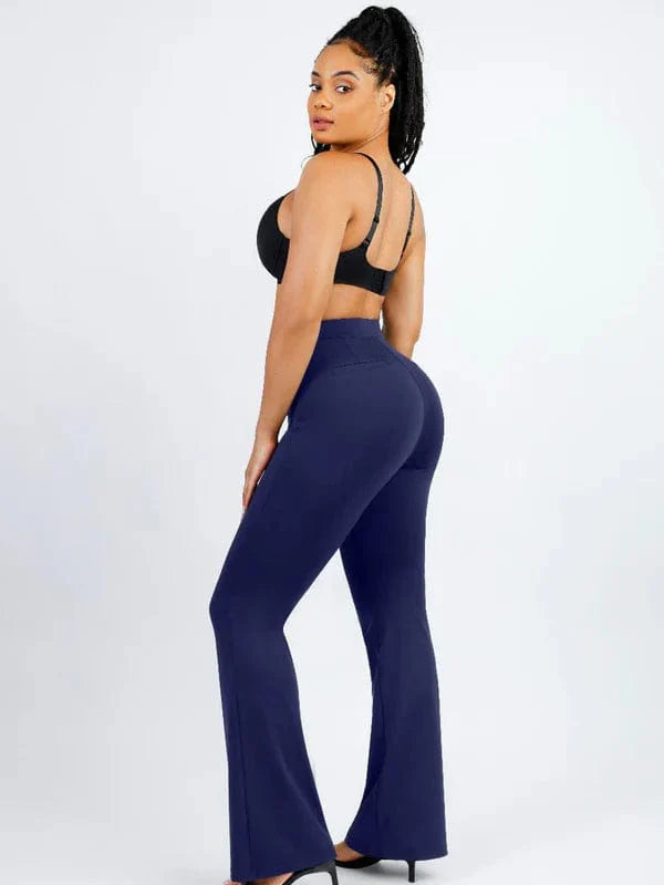 Valantomode | Tummy Control High-Waisted Flare Pants for Enhanced Leg Shaping