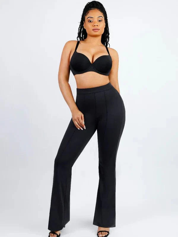 Valantomode | Tummy Control High-Waisted Flare Pants for Enhanced Leg Shaping