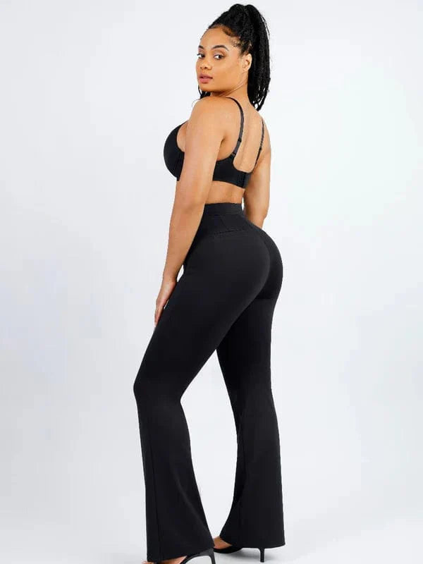 Valantomode | Tummy Control High-Waisted Flare Pants for Enhanced Leg Shaping