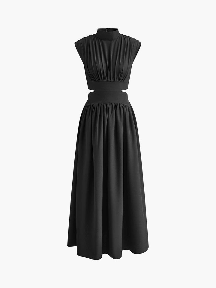 Valantomode | Chic Maxi Dress with Stylish Waist Cut-out Design