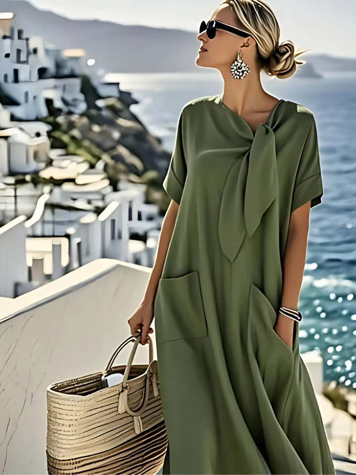 Valantomode | Chic Dress with Functional Pockets for Everyday Style