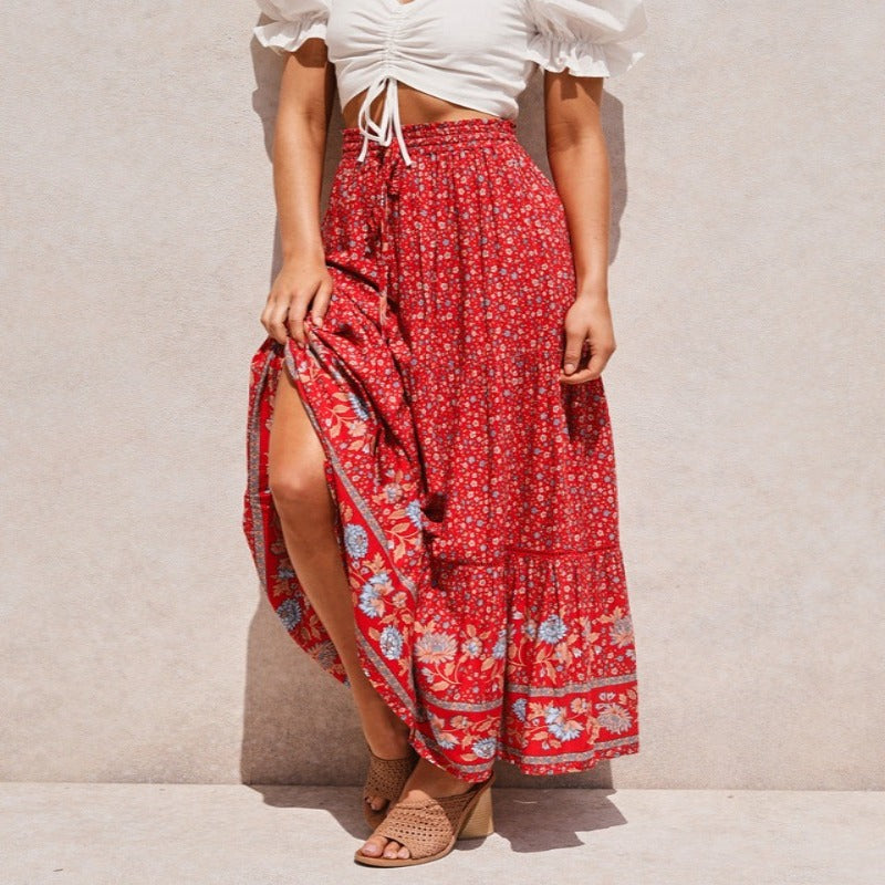 Valantomode | Trendy Boho Maxi Skirt for Effortless Summer Style