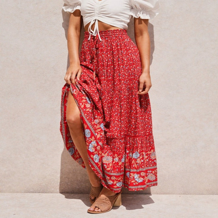 Valantomode | Trendy Boho Maxi Skirt for Effortless Summer Style