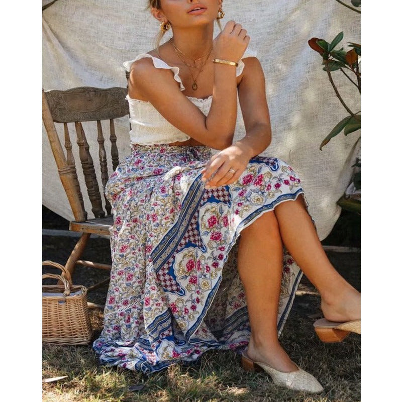 Valantomode | Trendy Boho Maxi Skirt for Effortless Summer Style