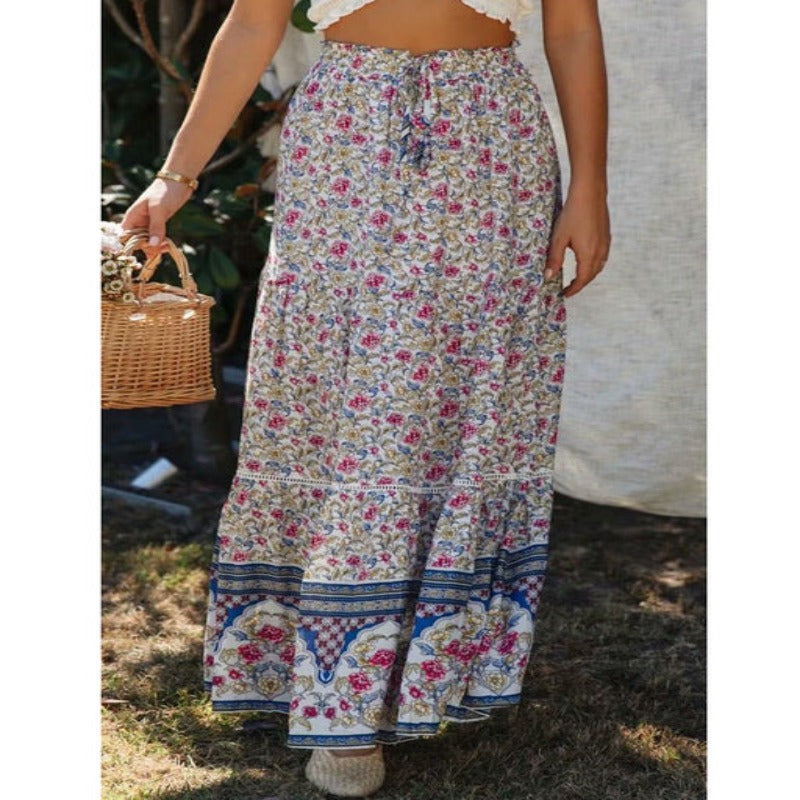 Valantomode | Trendy Boho Maxi Skirt for Effortless Summer Style