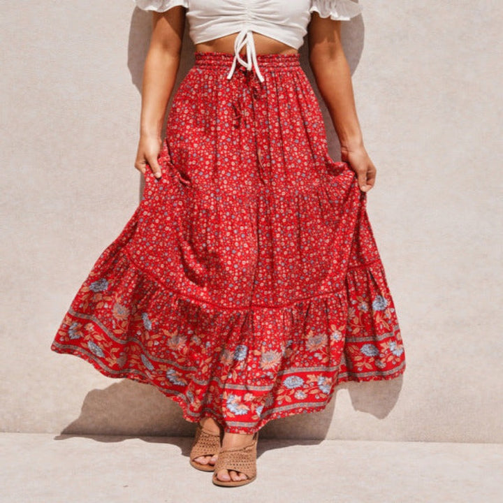 Valantomode | Trendy Boho Maxi Skirt for Effortless Summer Style