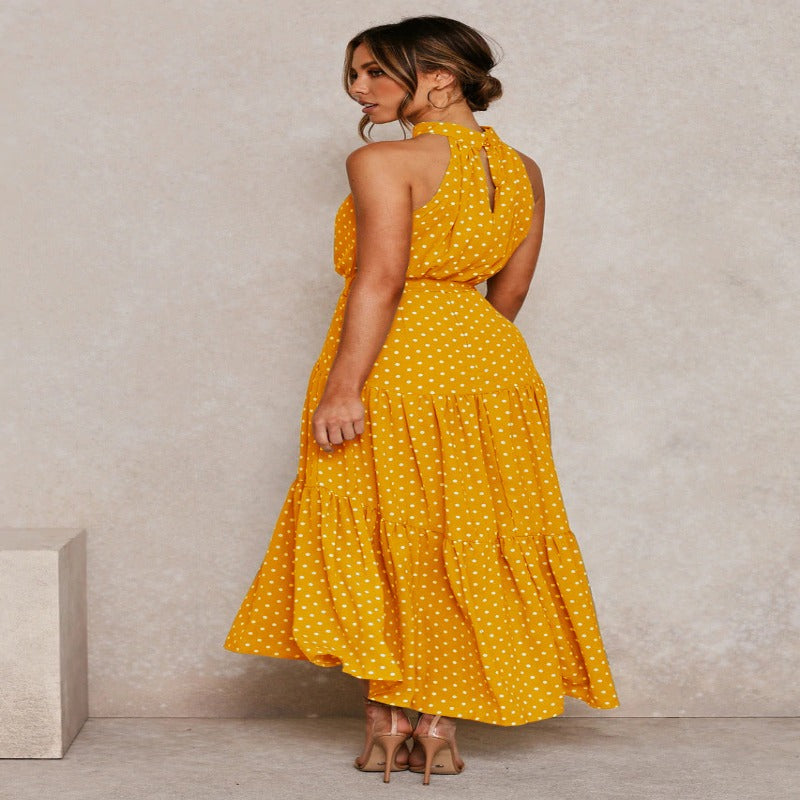 Valantomode | Chic Violet Summer Dress for Outdoor Gatherings
