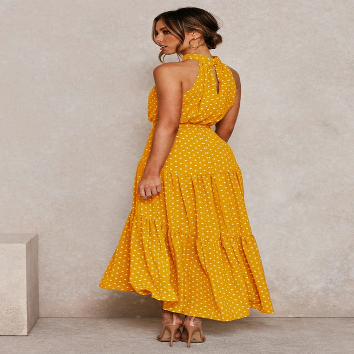 Valantomode | Chic Violet Summer Dress for Outdoor Gatherings
